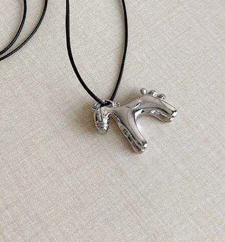 Collar Maison Pony – Plateado